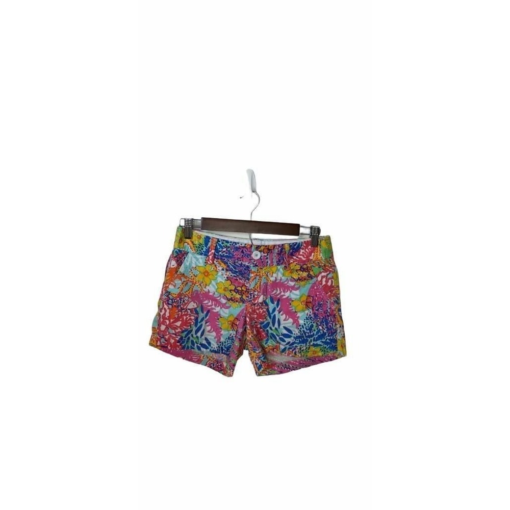Lilly Pulitzer floral shorts in a multi-color tropical print_A94
